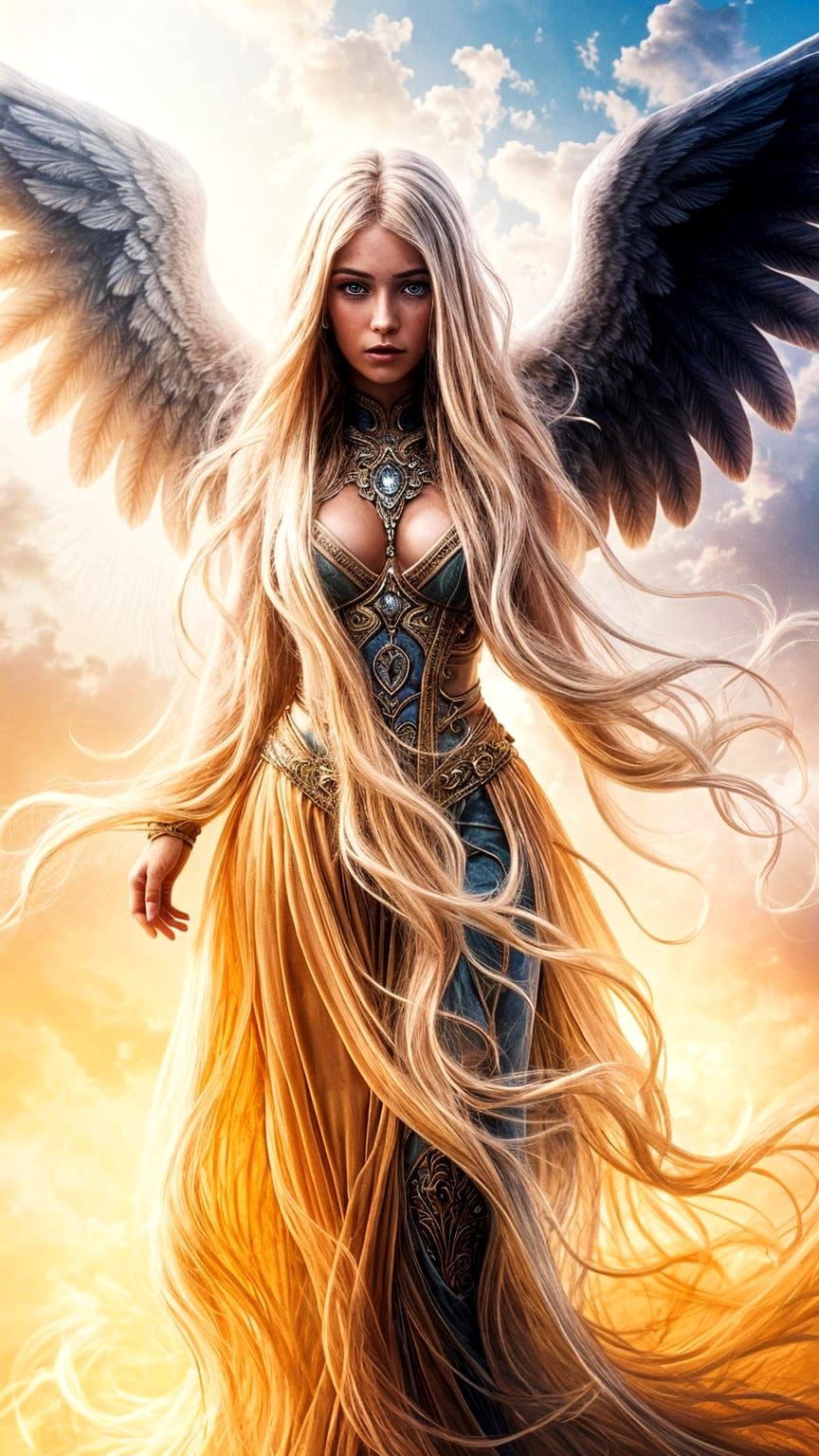 Ethereal Angel with Radiant Glow