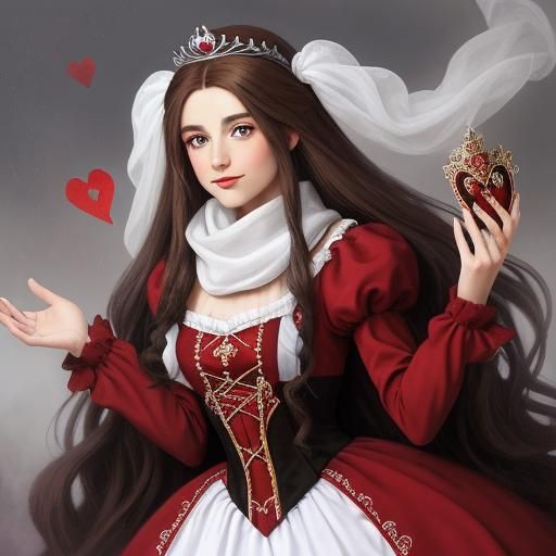 Queen of Hearts Princess in Fantasy Style