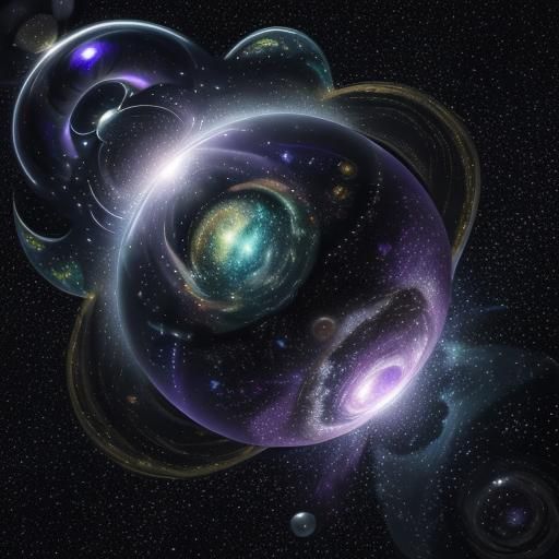 Galactic Abstract View in Van Gogh Style