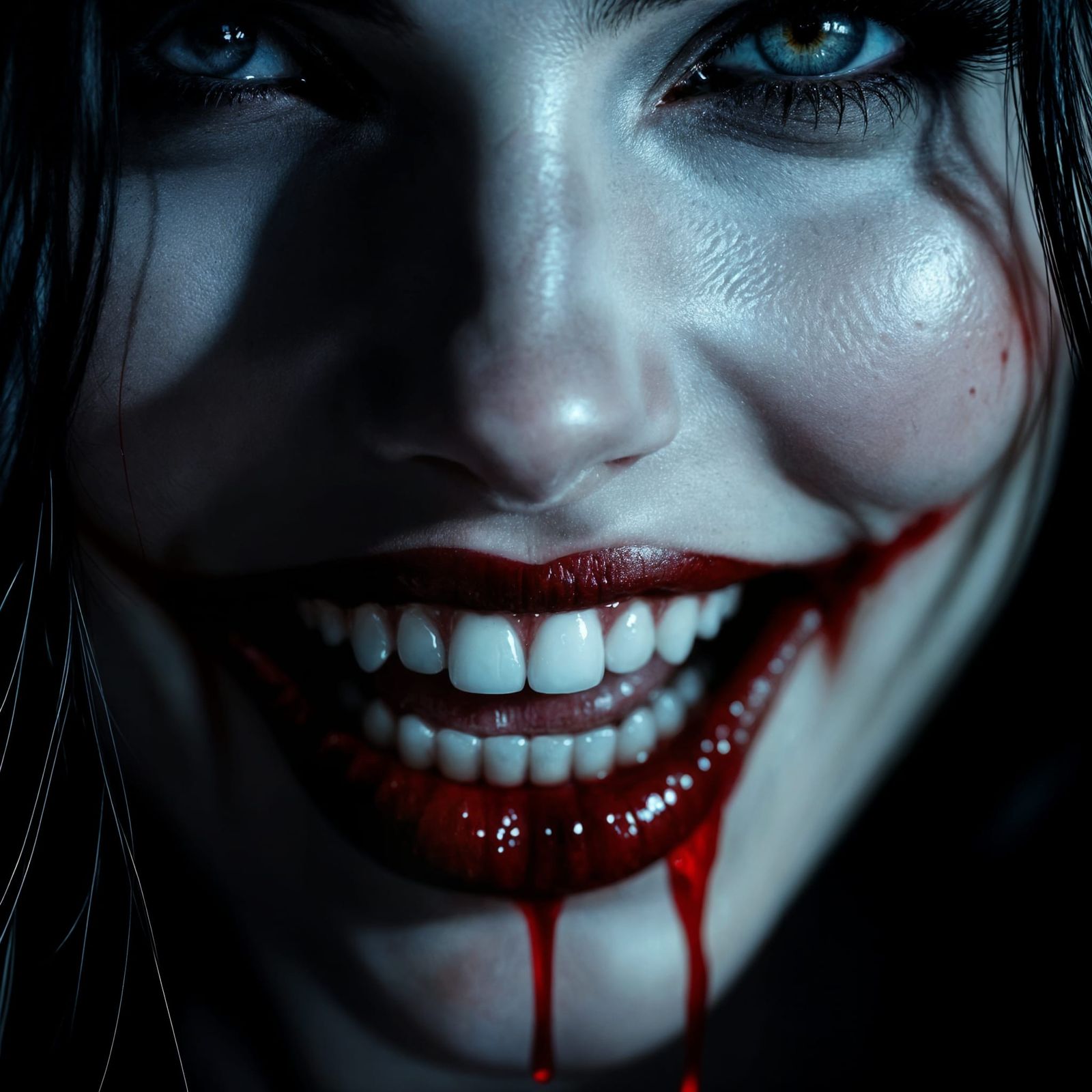 Mysterious Figure with Crimson Liquid