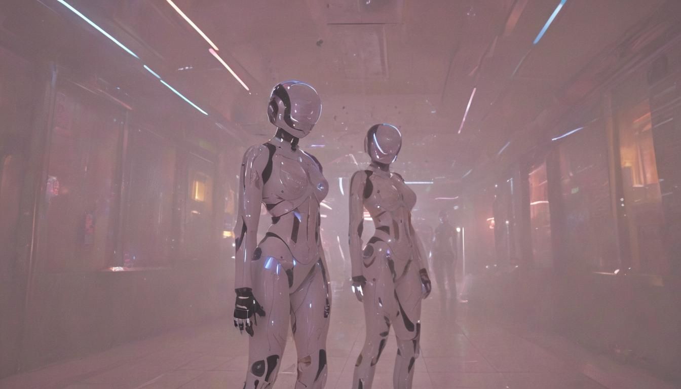 Neo Tokyo Rave: Cyberpunk Fashion in Futuristic Ballroom