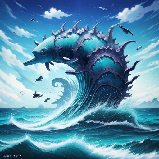 Anime-Style Ocean Creatures in Japanese Manga
