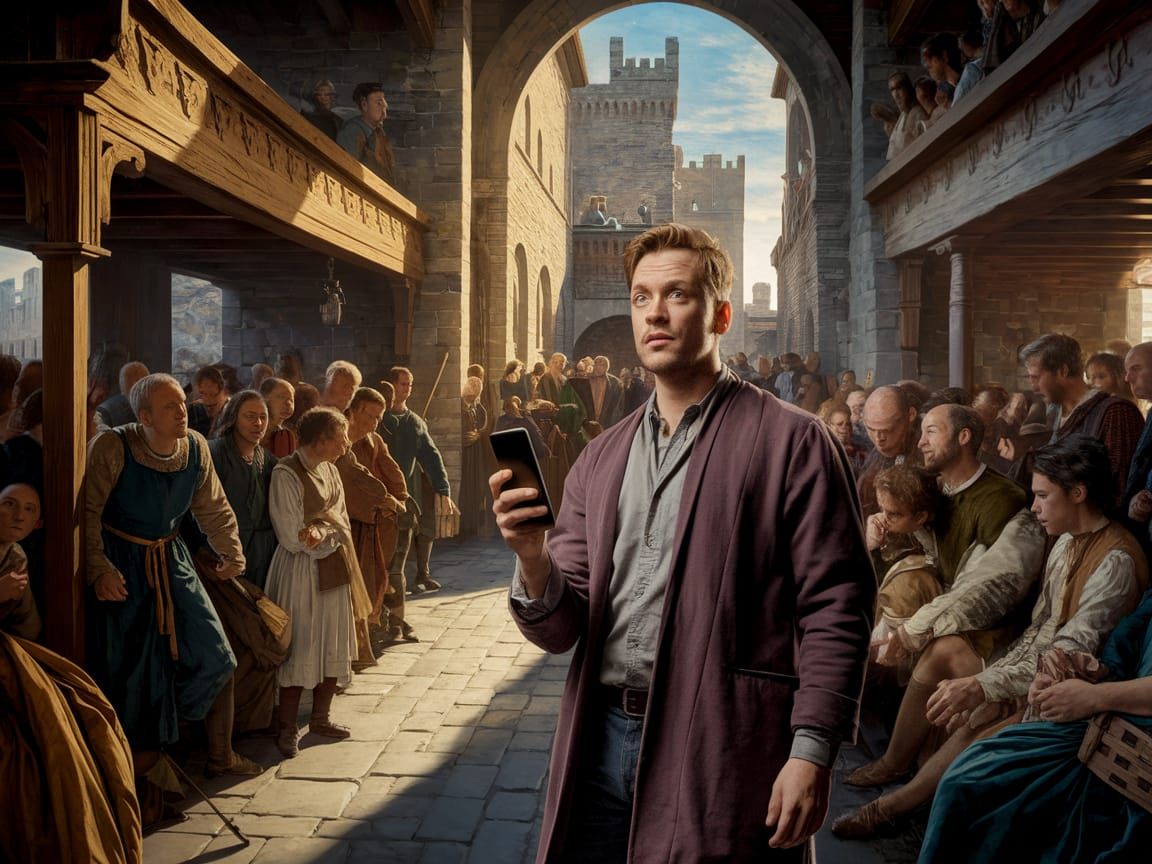 Man Lost in Medieval Times, Captured in Vibrant Renaissance ...
