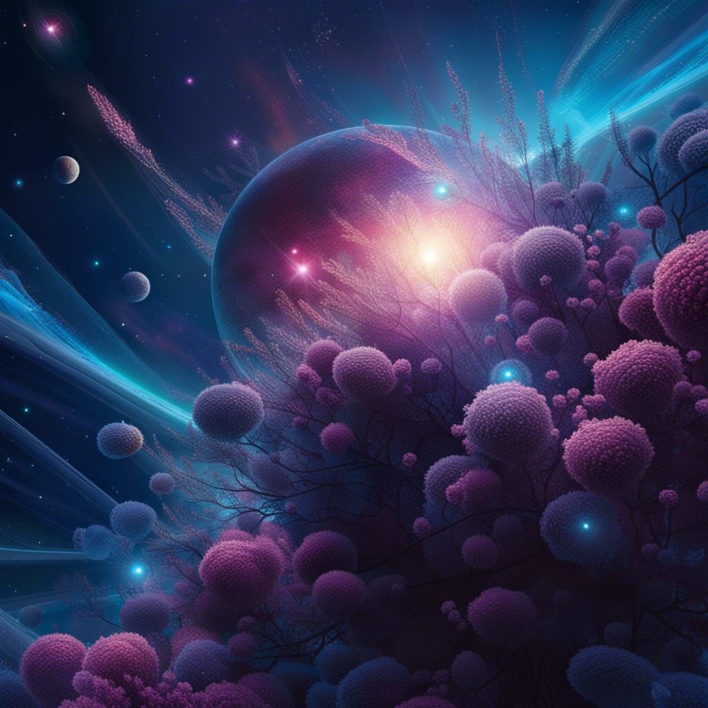 Stunning Sci-Fi Galaxy with Blue Planets, Unreal Engine