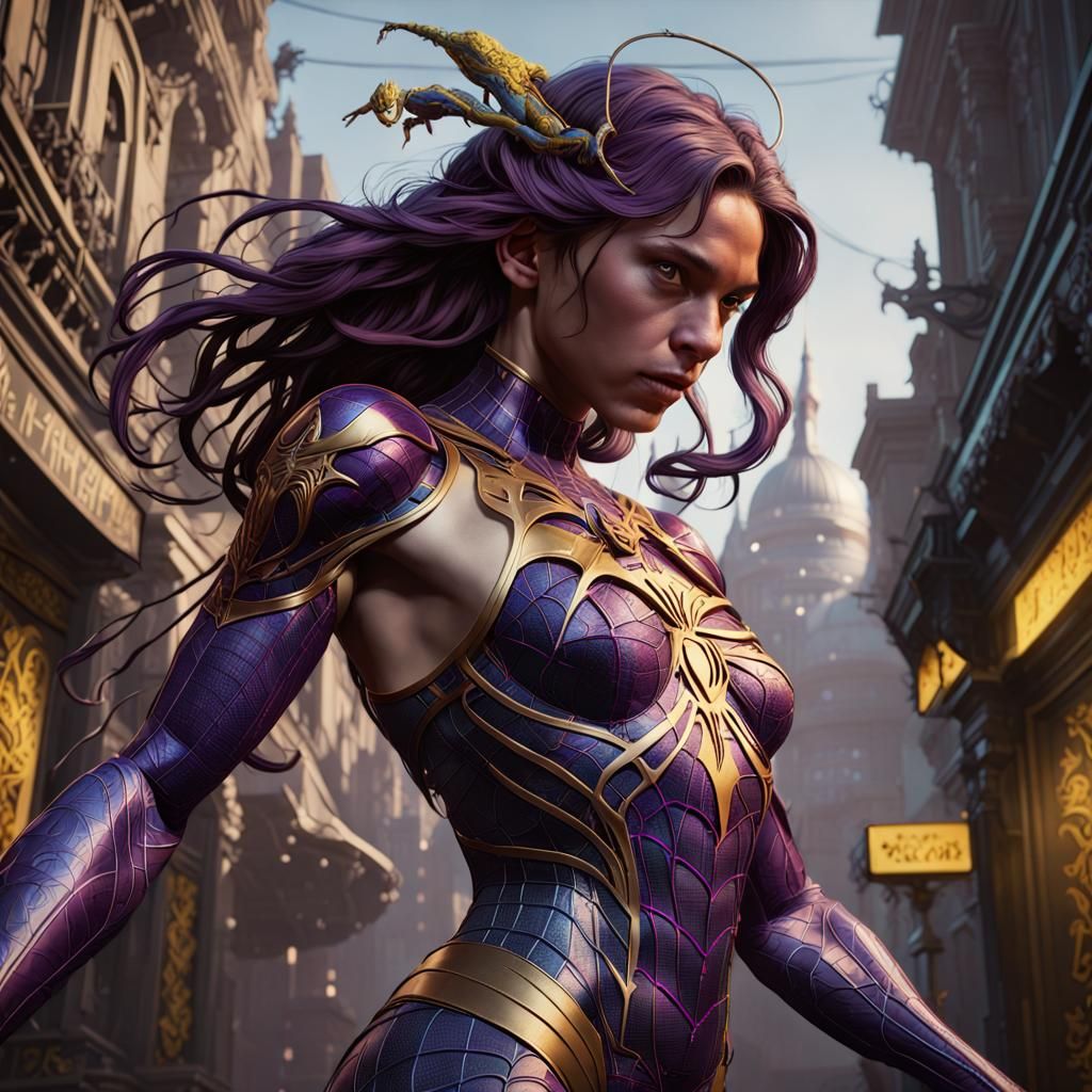 Spiderman Dark Fantasy Concept Art in 8k