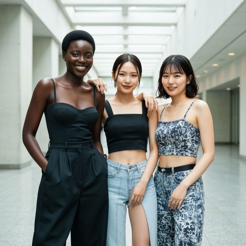 Avant-Garde Streetwear Models in Sendai Mediatheque