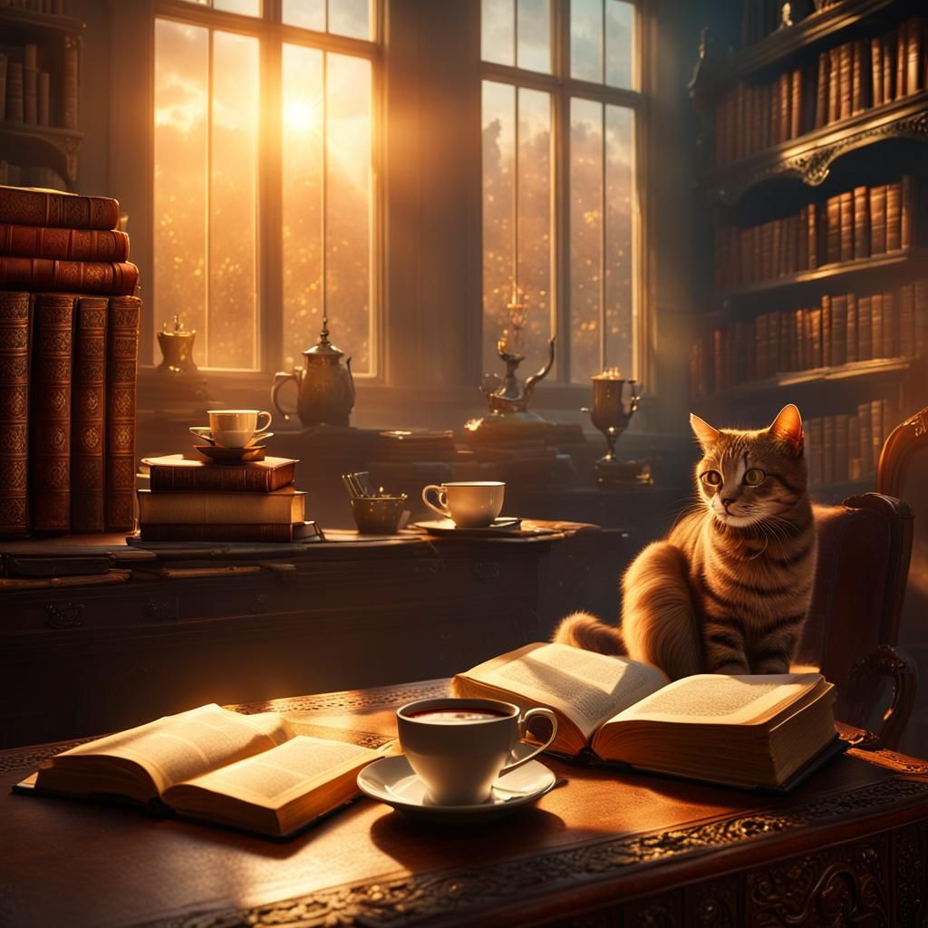 Cozy Room with Cat: A Digital Matte Painting