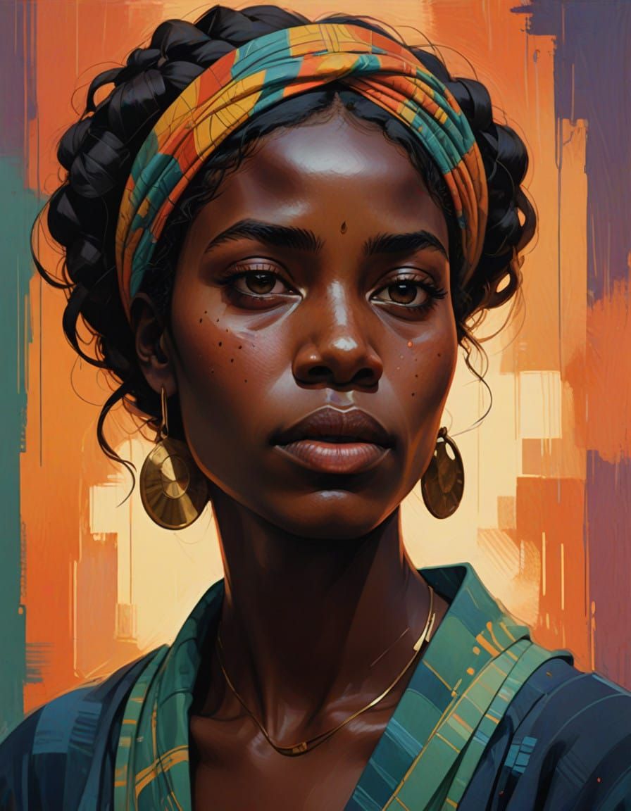 A Dark-Skinned Afrofuturist Goddess Finds Solace in Soft Lig...