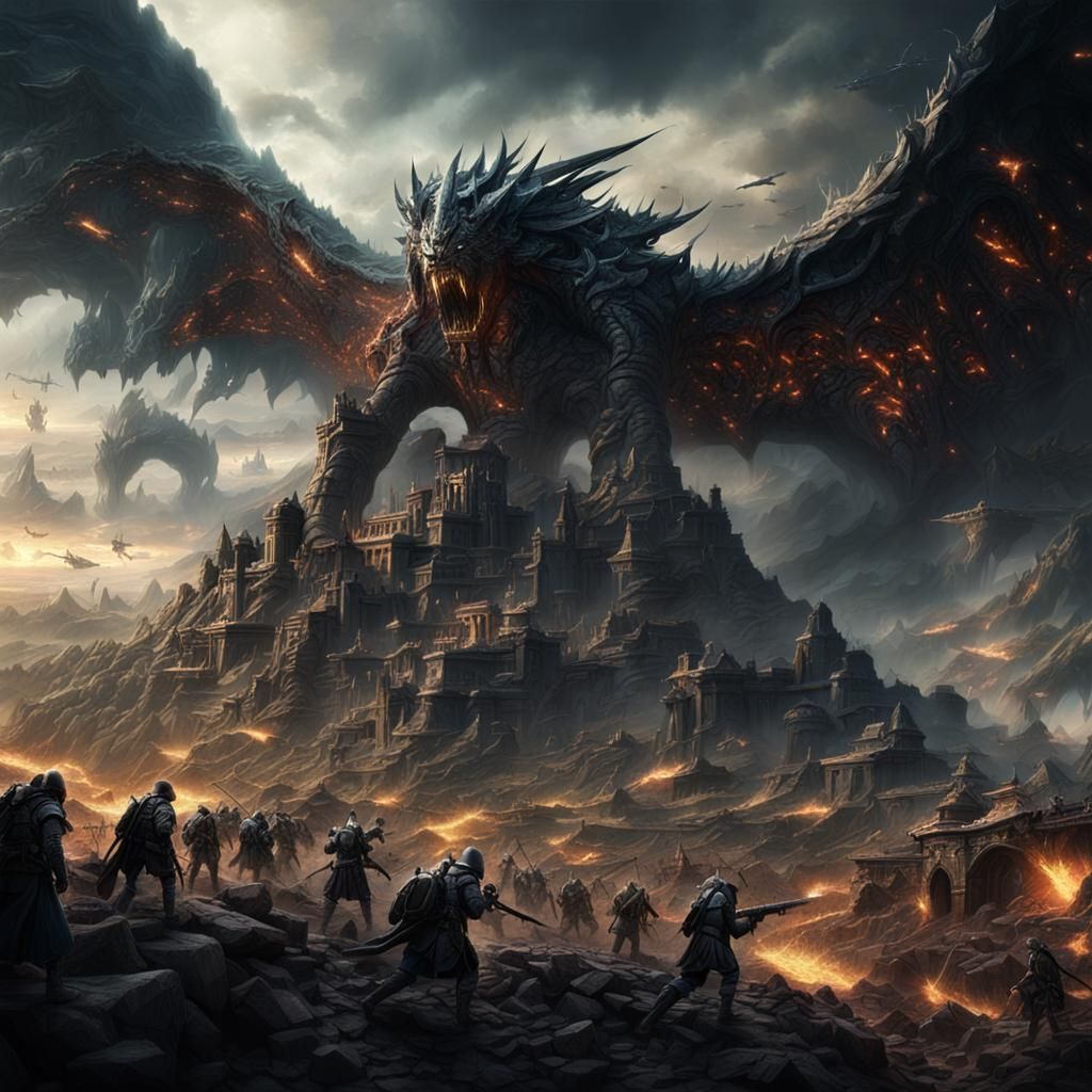 Epic Final Battle: Dramatic Digital Matte Painting