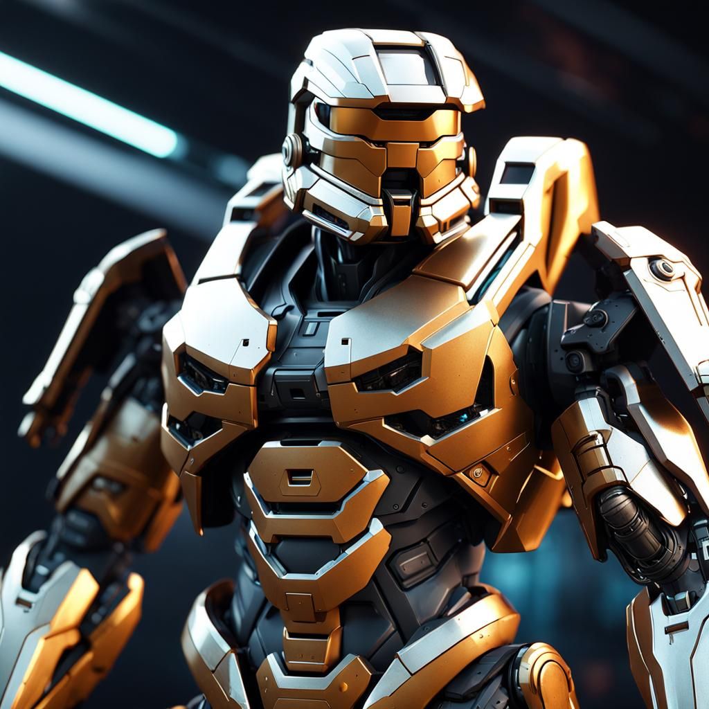 Futuristic Spartan Commando: Sci-Fi Mech Warrior