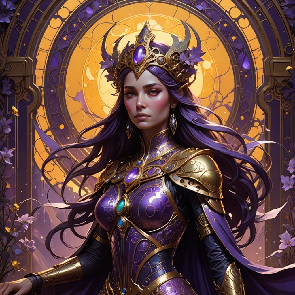 Ethereal Alien Queen Concept Art in Iridescent Splendor