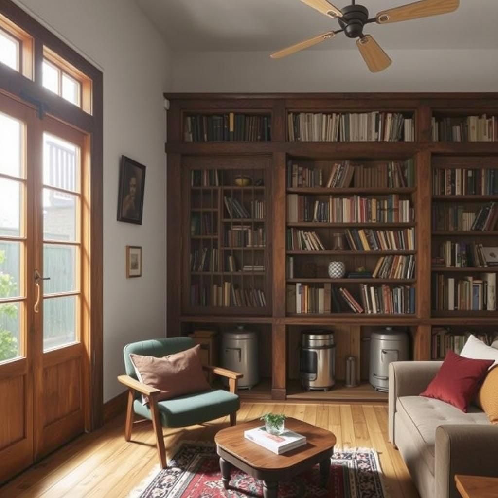 Bohemian Indie Living Room with Upcycled Furniture