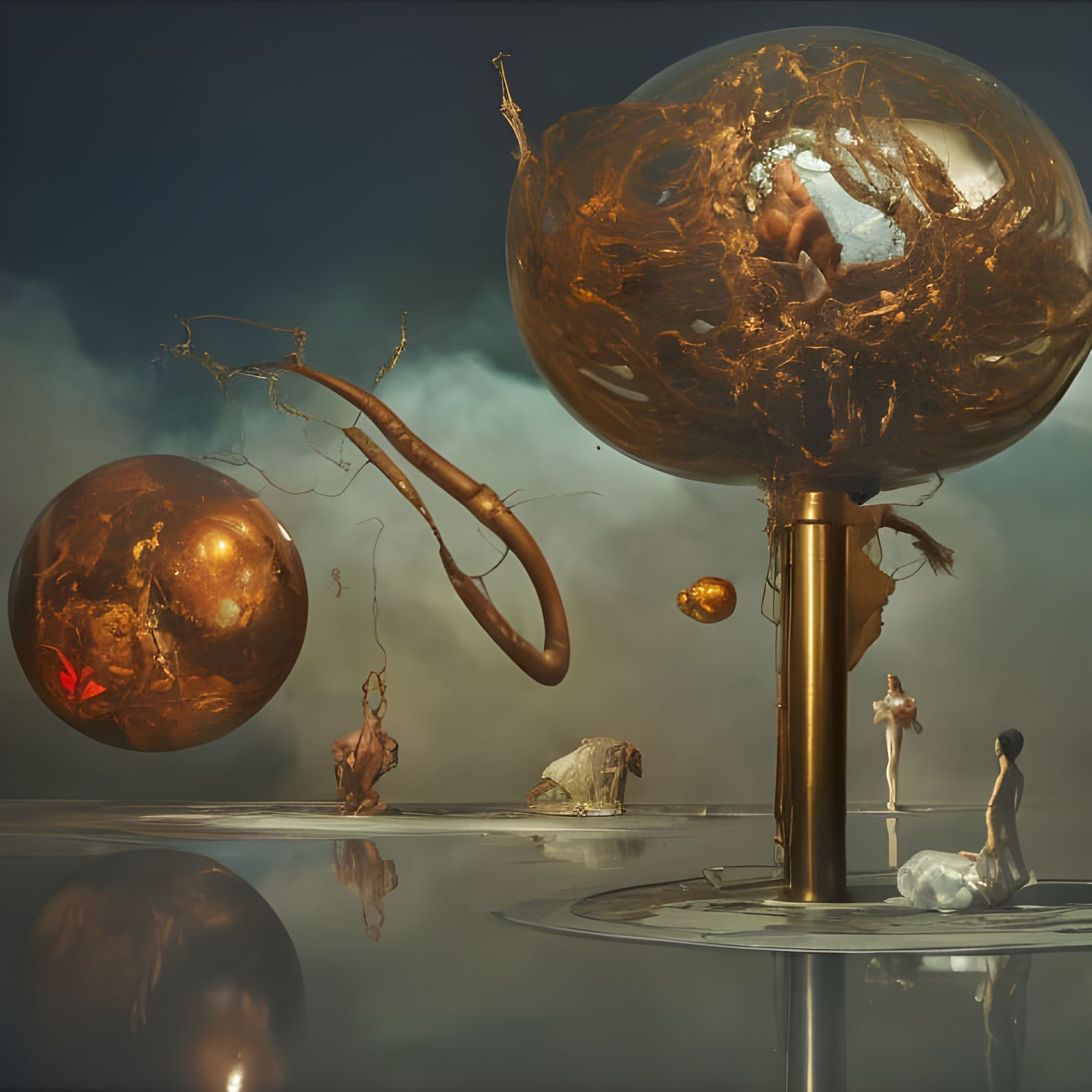 Rings Around Earth: Hyperrealistic Celestial Painting