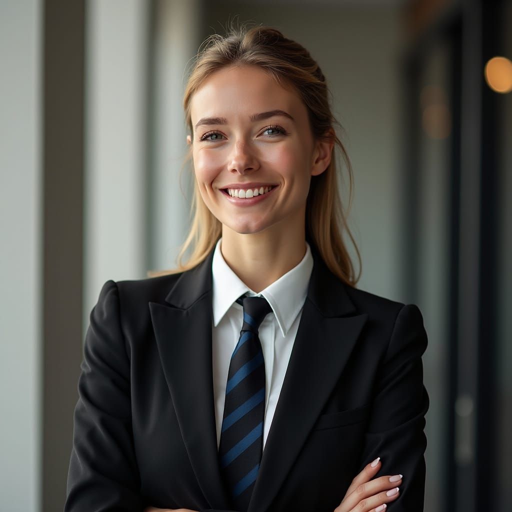 Elegant Businesswoman in a Tieshop