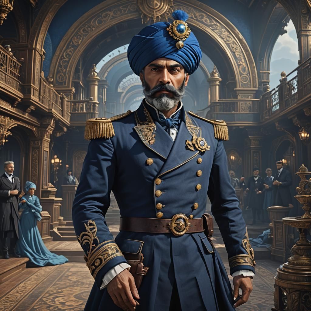 Captain Nemo in Victorian Era Matte Painting