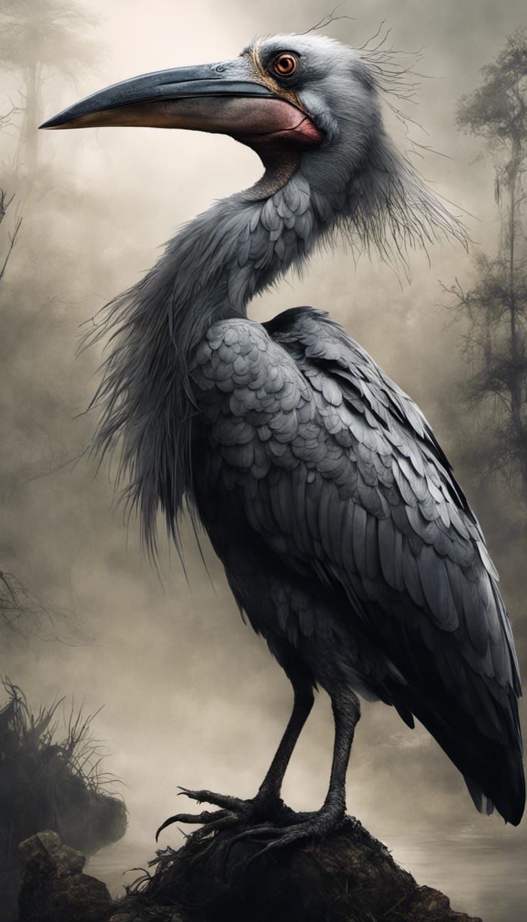 Shoebill Stork Bird Portrait