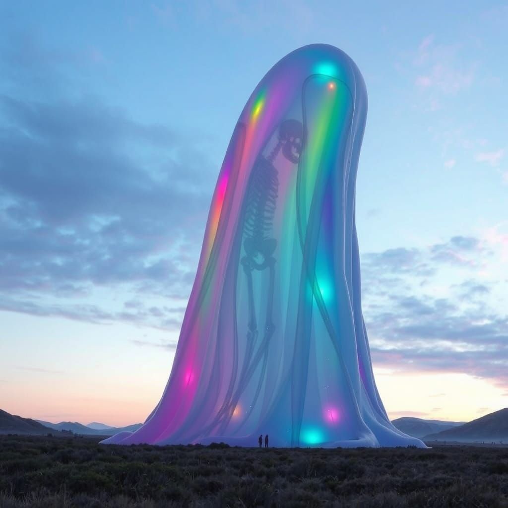 Giant Translucent Slime Cathedral in Bioluminescent Valley