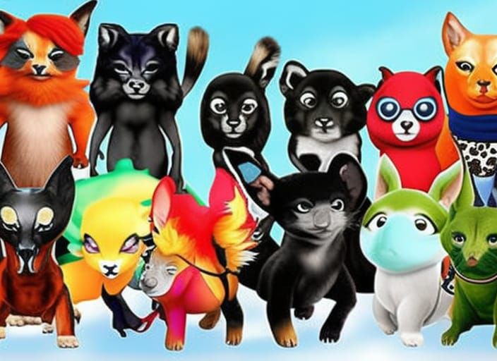 anthropomorphic animal world