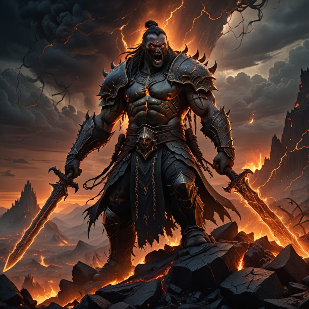 Scarred Barbarian Conquers Apocalyptic Hell
