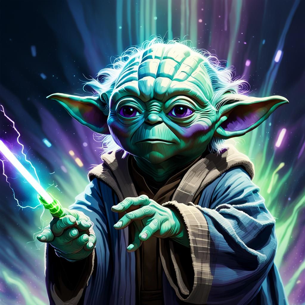 Yoda Uses the Force: 3D Pixar-Style Concept Art