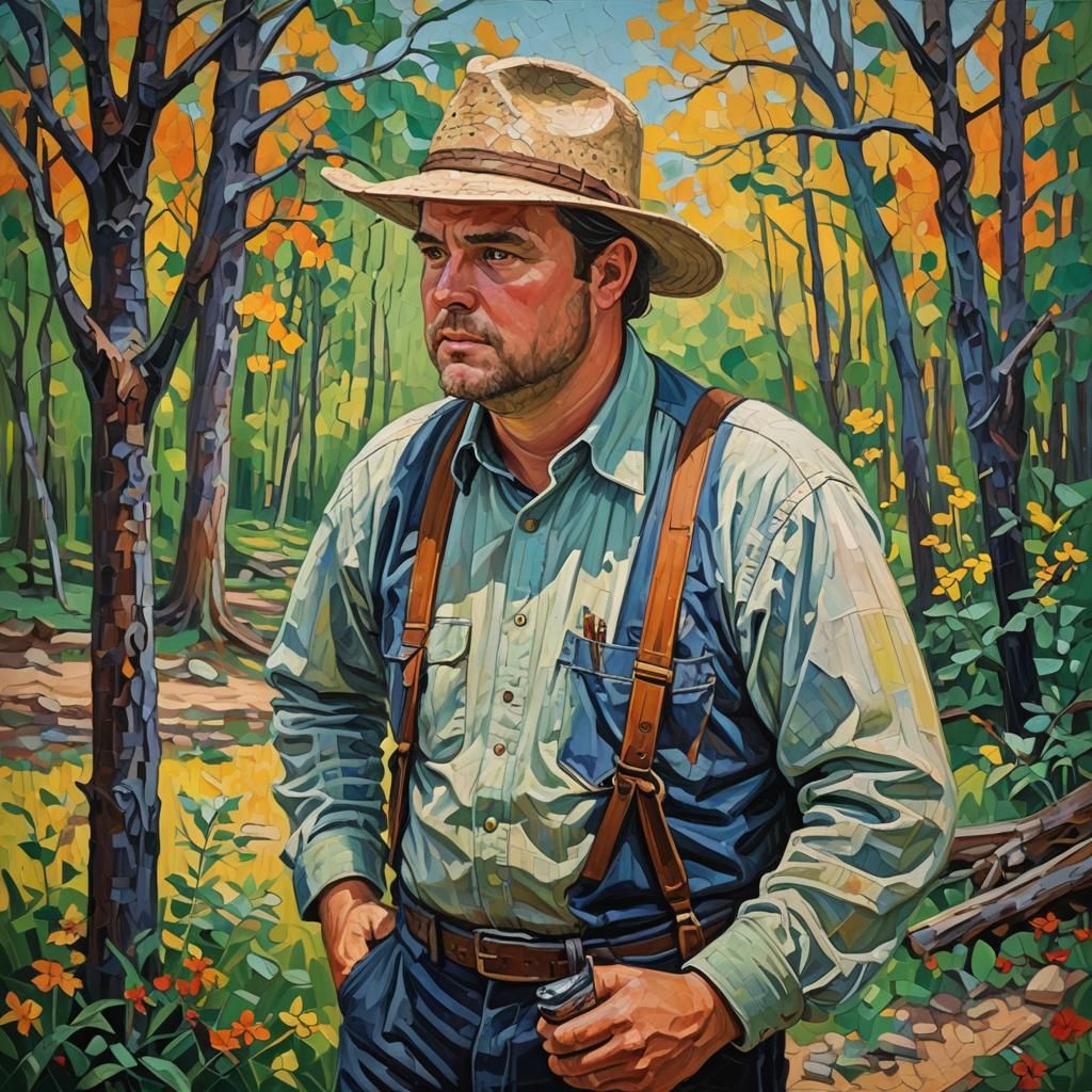 JD Vance Portrait in Expressionist Oil Painting