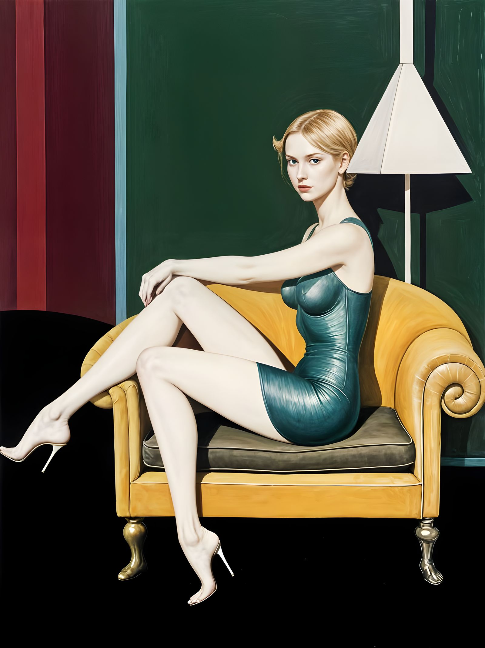 Seated model in the style of Belsipe