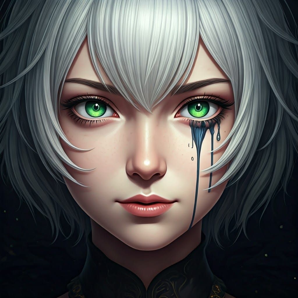 Distorted Witch in Extreme Close-Up, Inspired by Dali and Be...