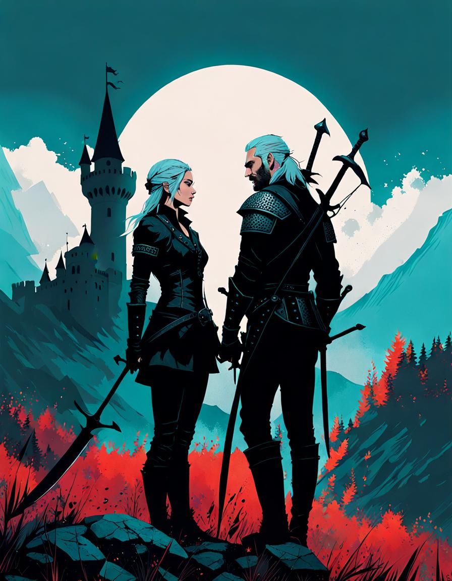 Epic Sword Fight in Hyperdetailed Castle Art