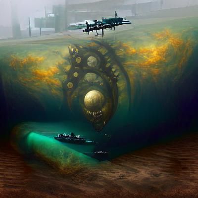 Steampunk Submarine Evokes Thalassophobia in Volumetric Ligh...