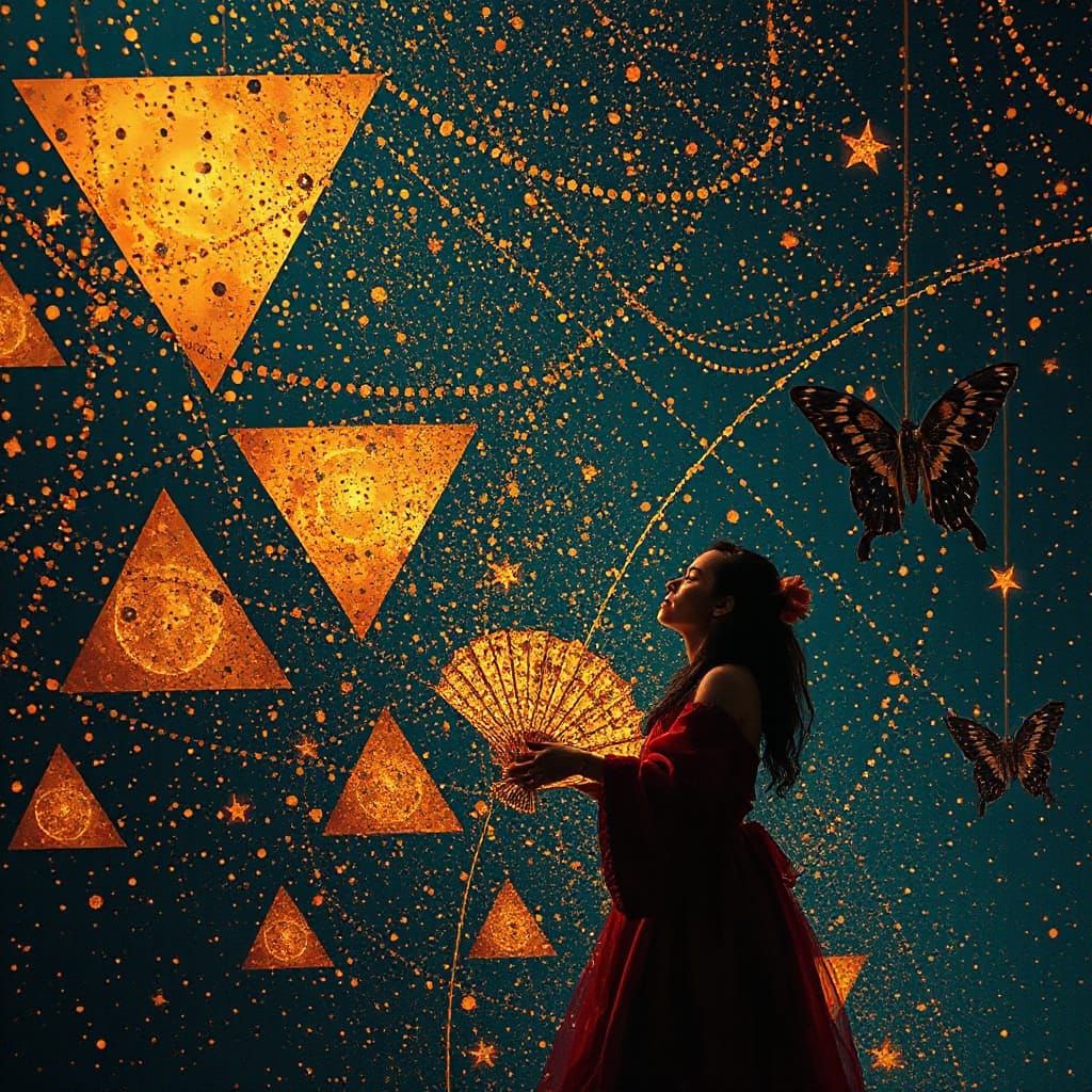 Vibrant Pointillist Musical Glow