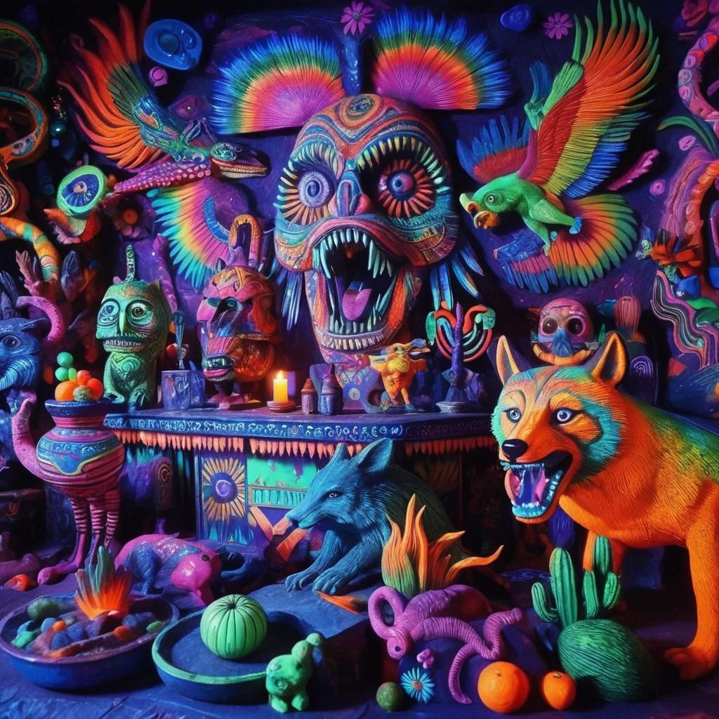 Surreal Mexican Folk Art Nightclub Entrance