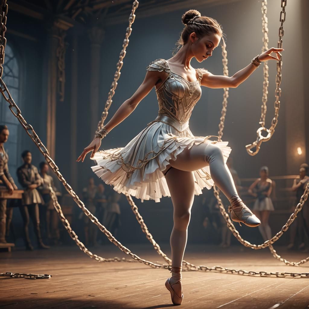 Ballet Dancer in Chains: 3D Game Cinematic