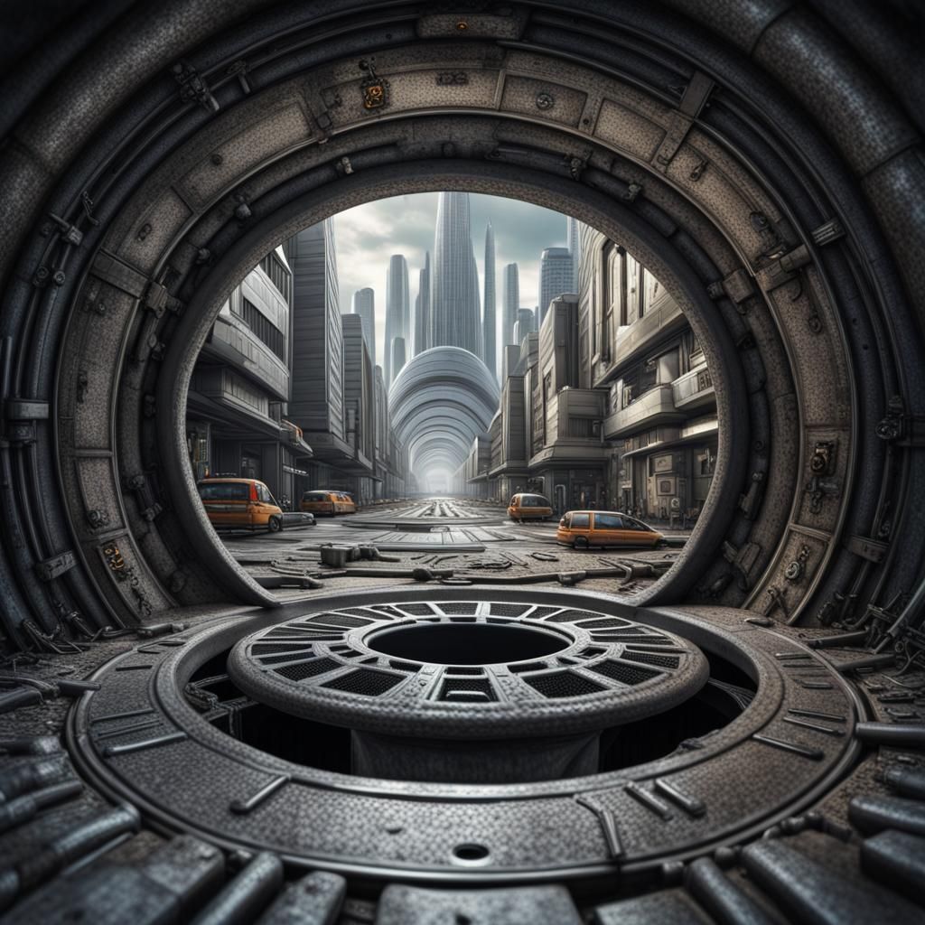 Underground Arachnid City with Future Tech