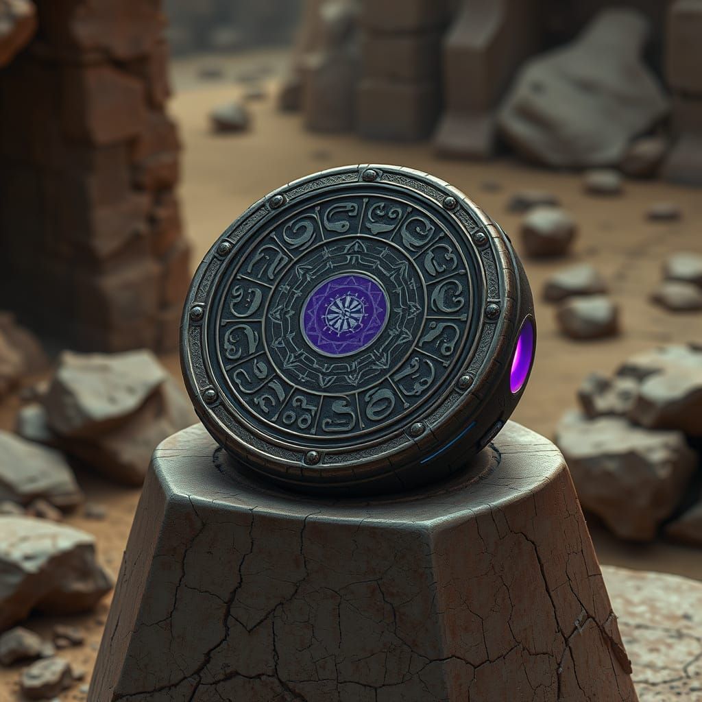 Ancient Jedi Holocron in Ruined Enclave on Dantooine