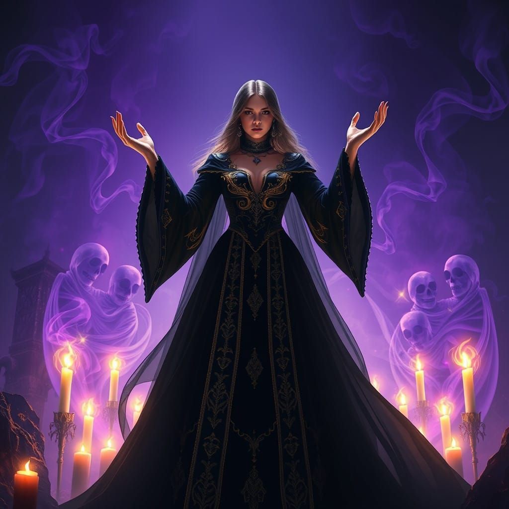 Mystical Sorceress Defies the Darkness in Haunting Fantasy S...