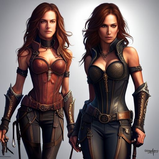 Steampunk Anna Valerious Concept Art in 8k