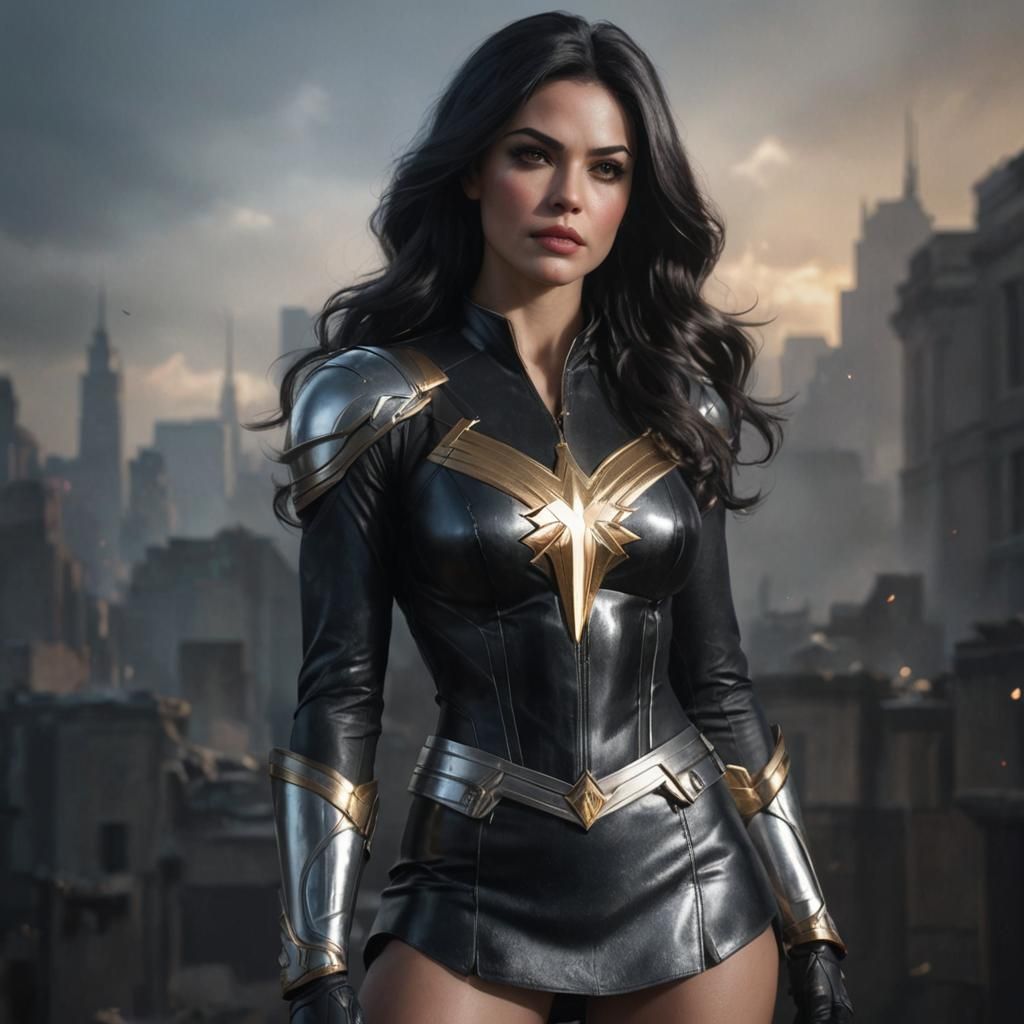 Wonder Girl Portrait in Hyperdetailed Style