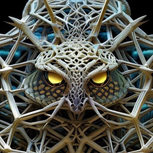 Massive 3D Snake Spider Head portrait_intricate_complex perfect ratio fractal, hyperdetailed_sparkling_eyes A breathtaki...