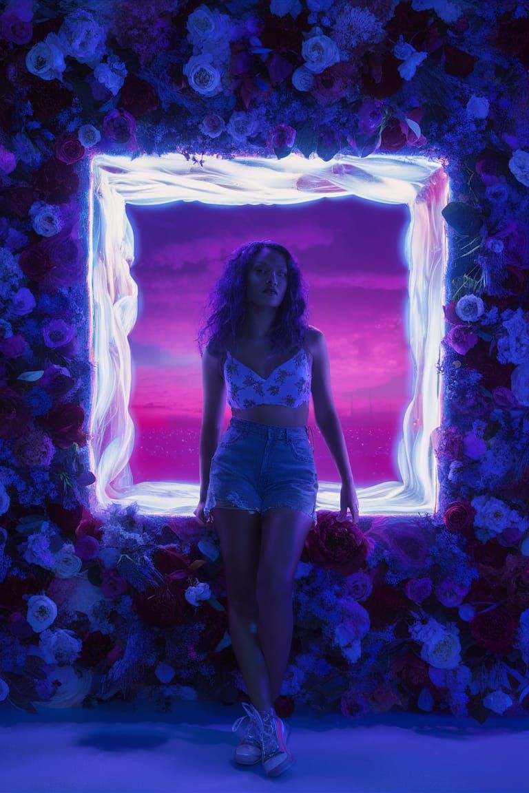 Faded Floral Figure Awaits Magic: X-Raycoupage