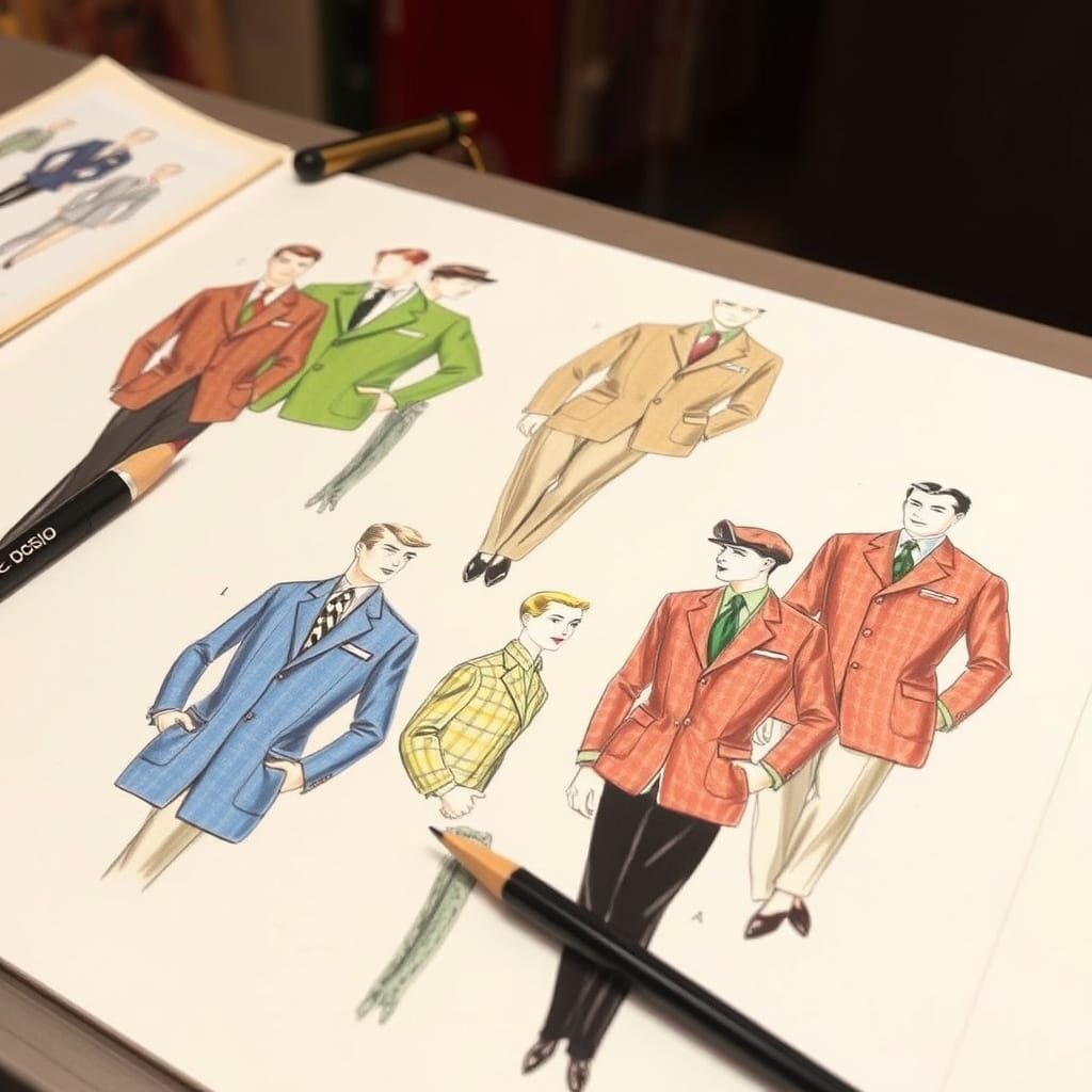 Men's Fashion Designs from 1950s Fashion Show