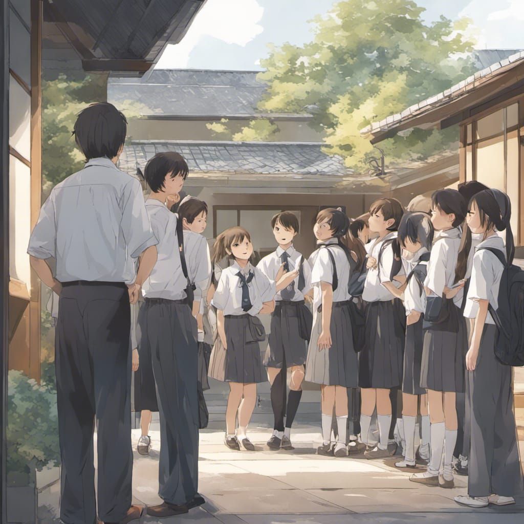 Japanese School Entrance: Vibrant Graffiti Street Art