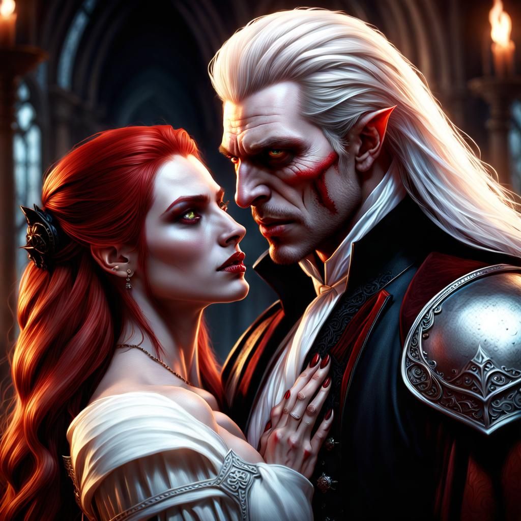 Vampire Embrace: Fantasy Concept Art