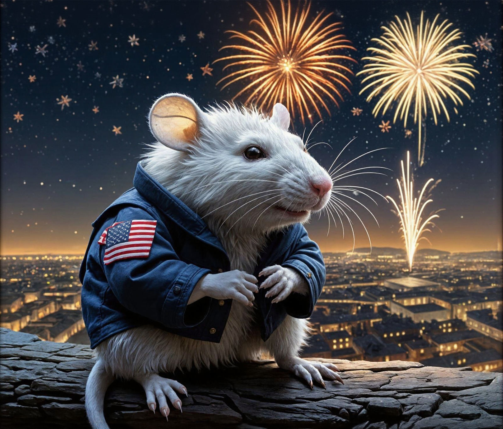 Rat Plushie Celebrates Independence Day: Concept Art