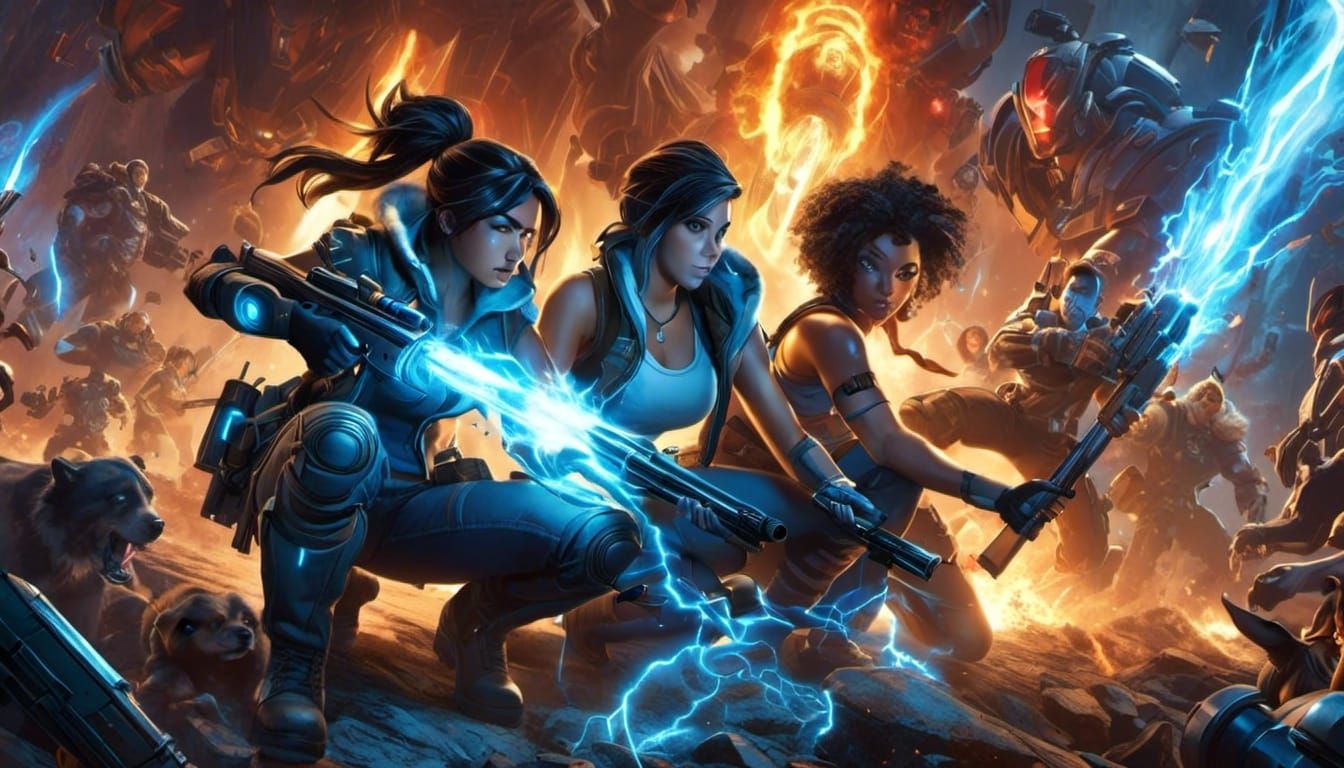 Comic Book Scene with Lightning Spell