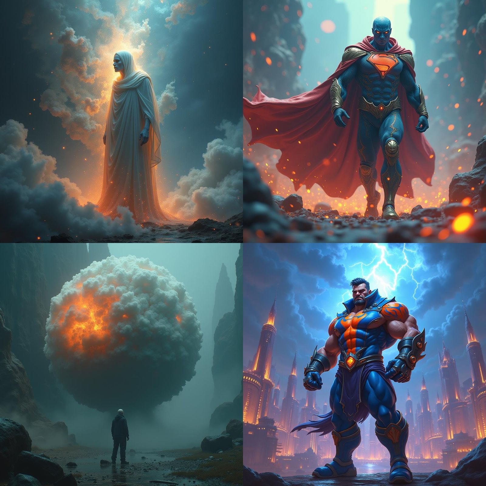 Detailed Matte Painting of Fart Man in 8k