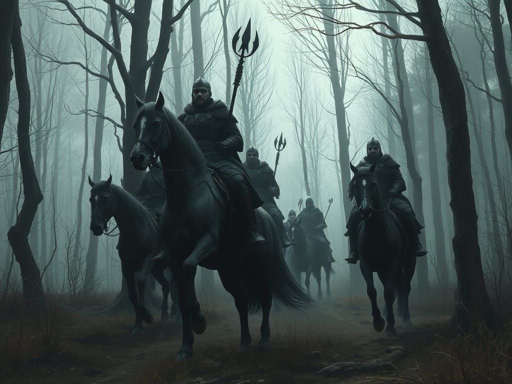 Viking Vampires Ride Through the Dark Woods
