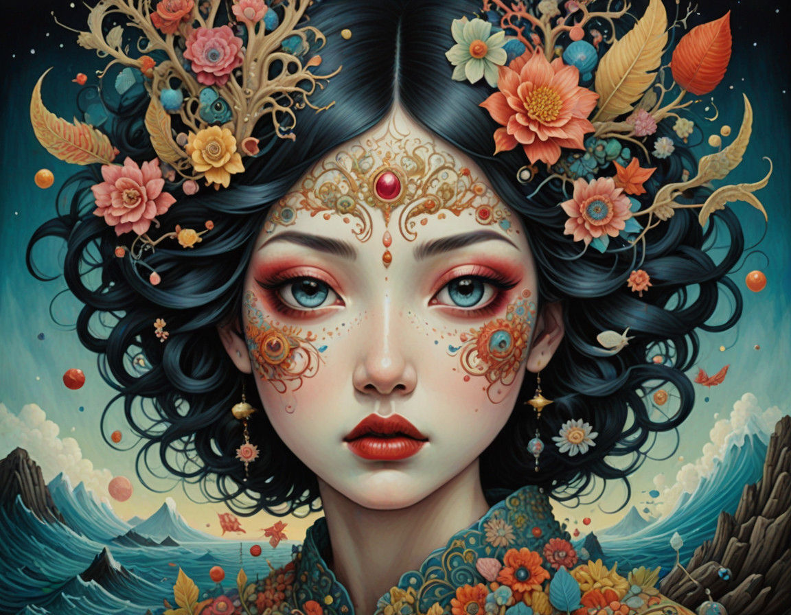 Surreal Manga Teratoid Portraits in Vibrant Pop Art Style