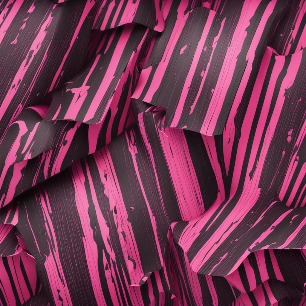 Striped Heart Pattern in Detailed Digital Painting