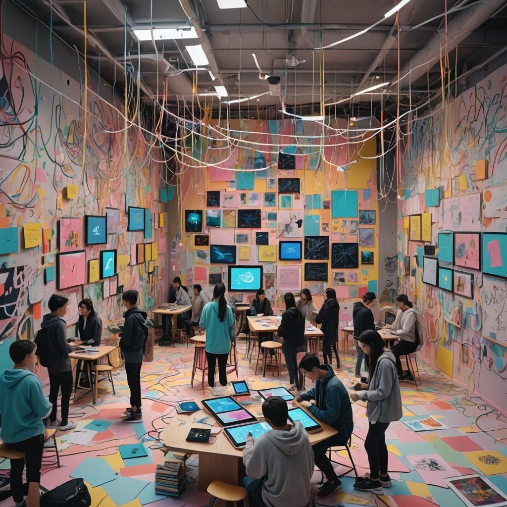 Students Learning Math Through Street Art Style