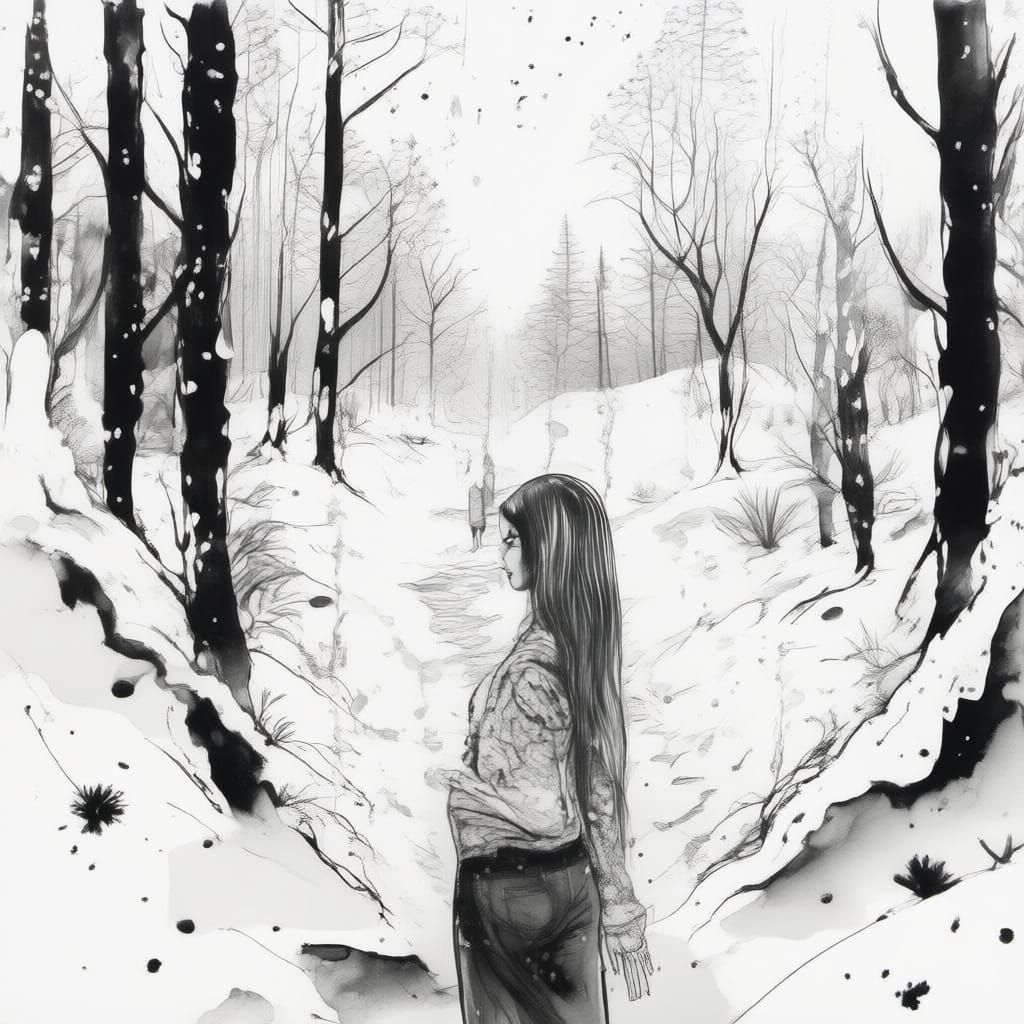 Mystical Dancer in Fractal Fusion Art Style